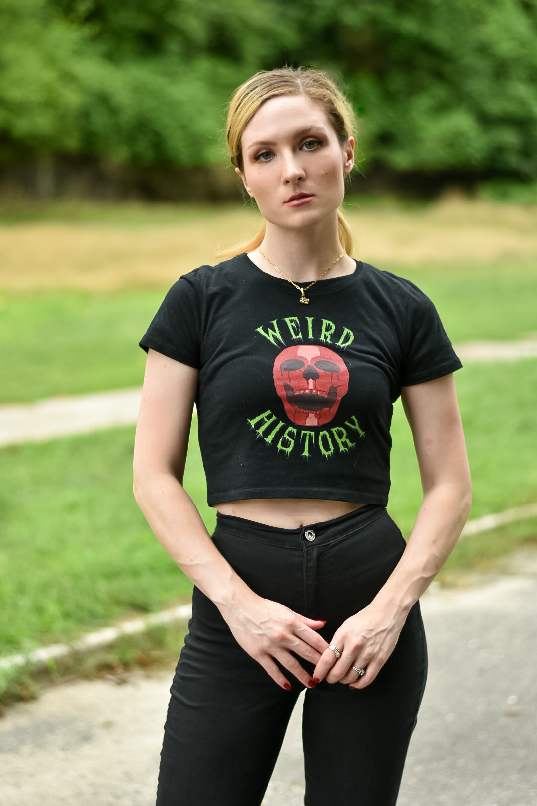 Weird History Classic Logo Cropped Tee